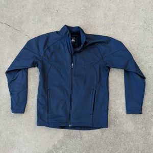 Champion Mens Track Jacket Blue Mock‎ Neck Sz Large